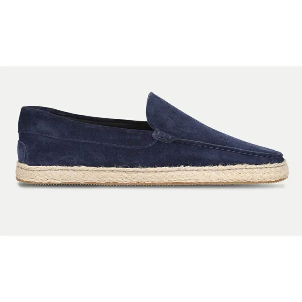 Aurélien Navy Blue Suede Seaside Loafers Size 42 // Exellent